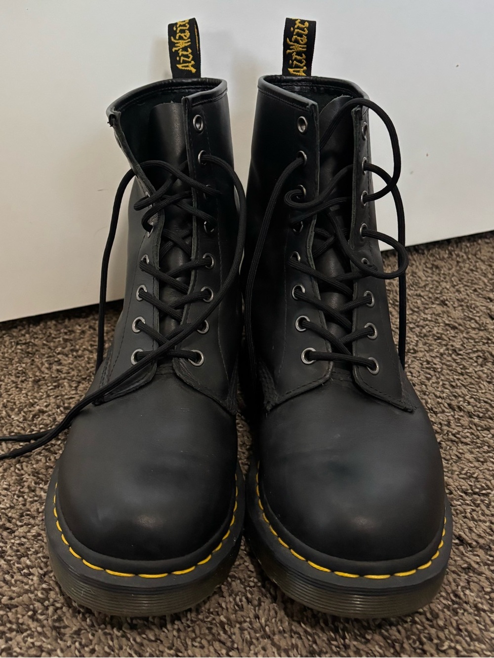 Dr. Martens Black Lace-Up Combat Boots